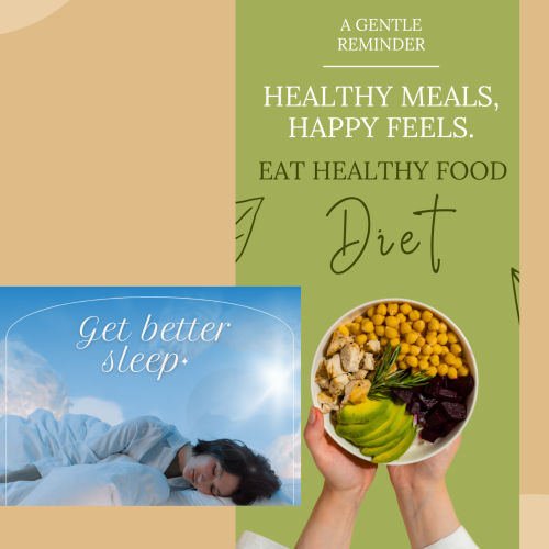 BOOST Brown Simple Fashion Buy One Get One Instagram Post Poster healthy diet and sleep